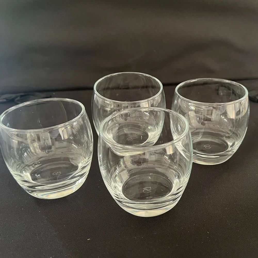 Pasabahce Whisky Glasses Chubby 4-PC Set TURKEY Break Resistant Stackable round